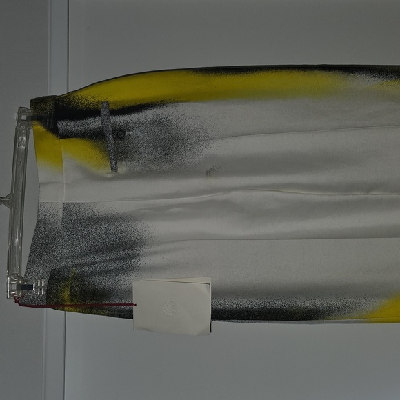 BNWT !! Alexander McQueen Mushroom Spores Yellow B & W Spray Paint Pant sz IT 40 - Picture 10 of 15